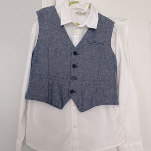 Boys vest and shirt set H&M new 8-9y